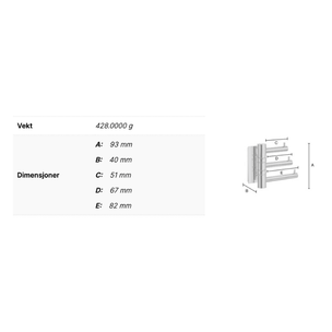 Smedbo Pool ZK327 Svingbar Trippelkrok