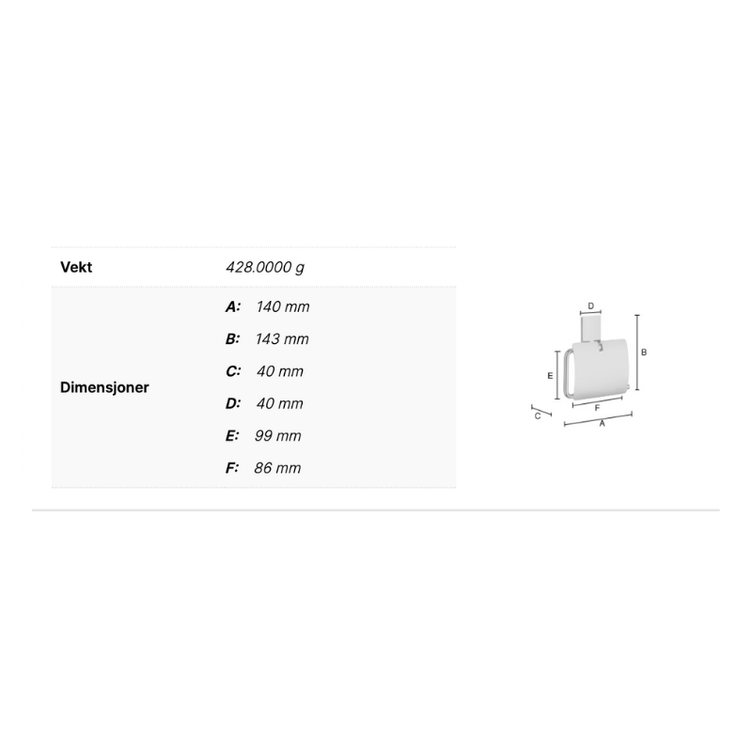 Smedbo Pool ZK3414 Toalettrullholder