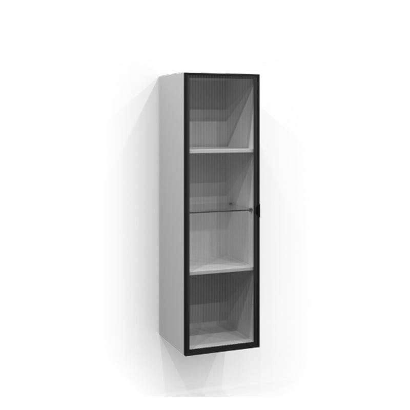 Svedbergs Høyskap Vitrine Dør med glass 120cm / 35cm / Svart matt + Linjeglass Svedbergs Høyskap bad SV-7120355-3