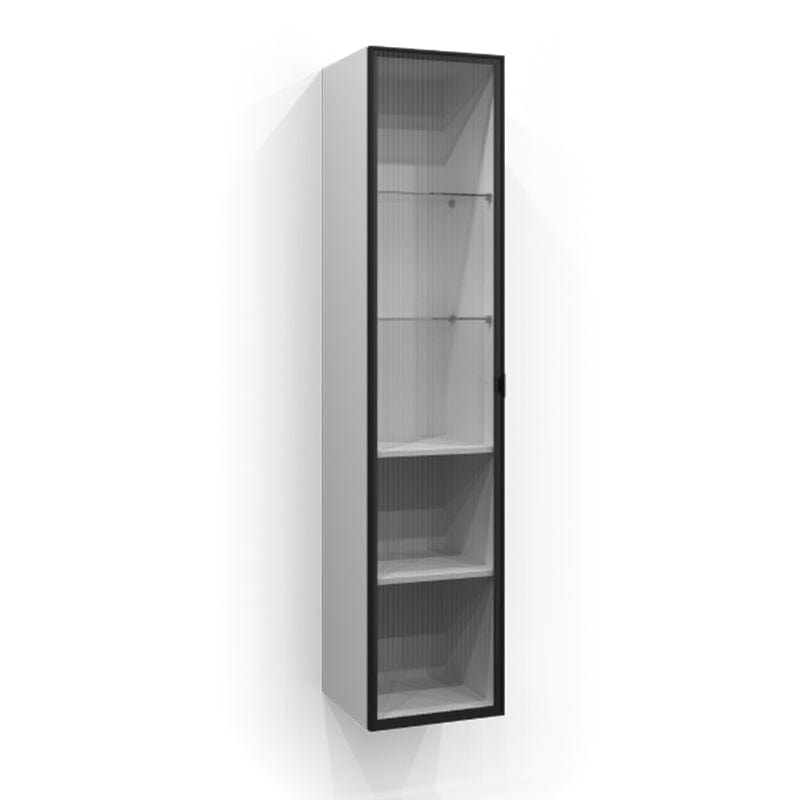Svedbergs Høyskap Vitrine Dør med glass 160cm / 35cm / Svart matt + Linjeglass Svedbergs Høyskap bad SV-7160355-3