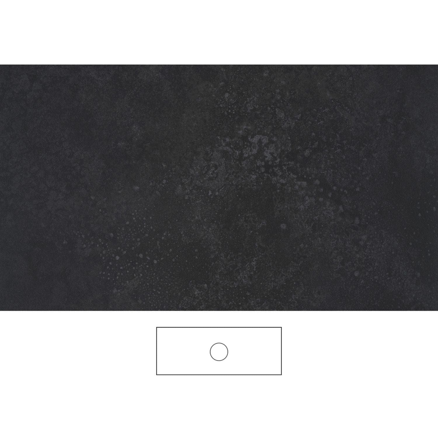 Svedbergs Poem Granittkeramikk Benkeplate Grafit / 120cm senter / Ingen Svedbergs Benkeplate bad SV-363120C-U