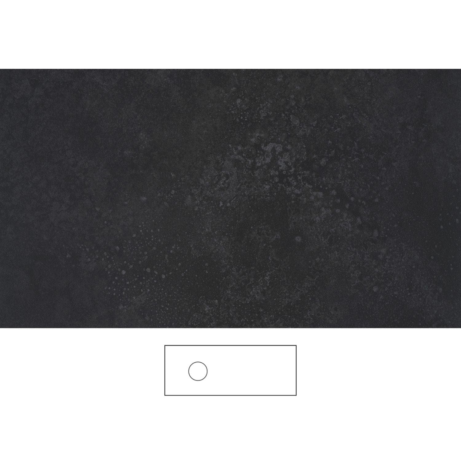 Svedbergs Poem Granittkeramikk Benkeplate Grafit / 120cm venstre / Ingen Svedbergs Benkeplate bad SV-363120V-U
