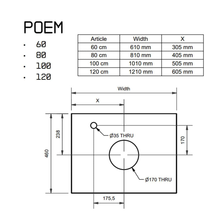 Svedbergs Poem Granittkeramikk Benkeplate