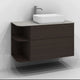 Svedbergs Poem Soft Servantskap Brun ask / 100cm høyre / Plan push-open Svedbergs Servantskap SV-34510152-P-SH
