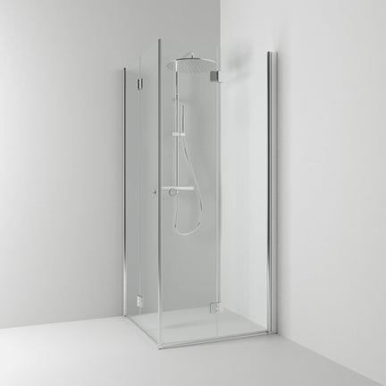 Svedbergs Skoga Dusjhjørne Leddet Krom / 70x70cm / Klart glass Svedbergs Dusjhjørne SV-61607477