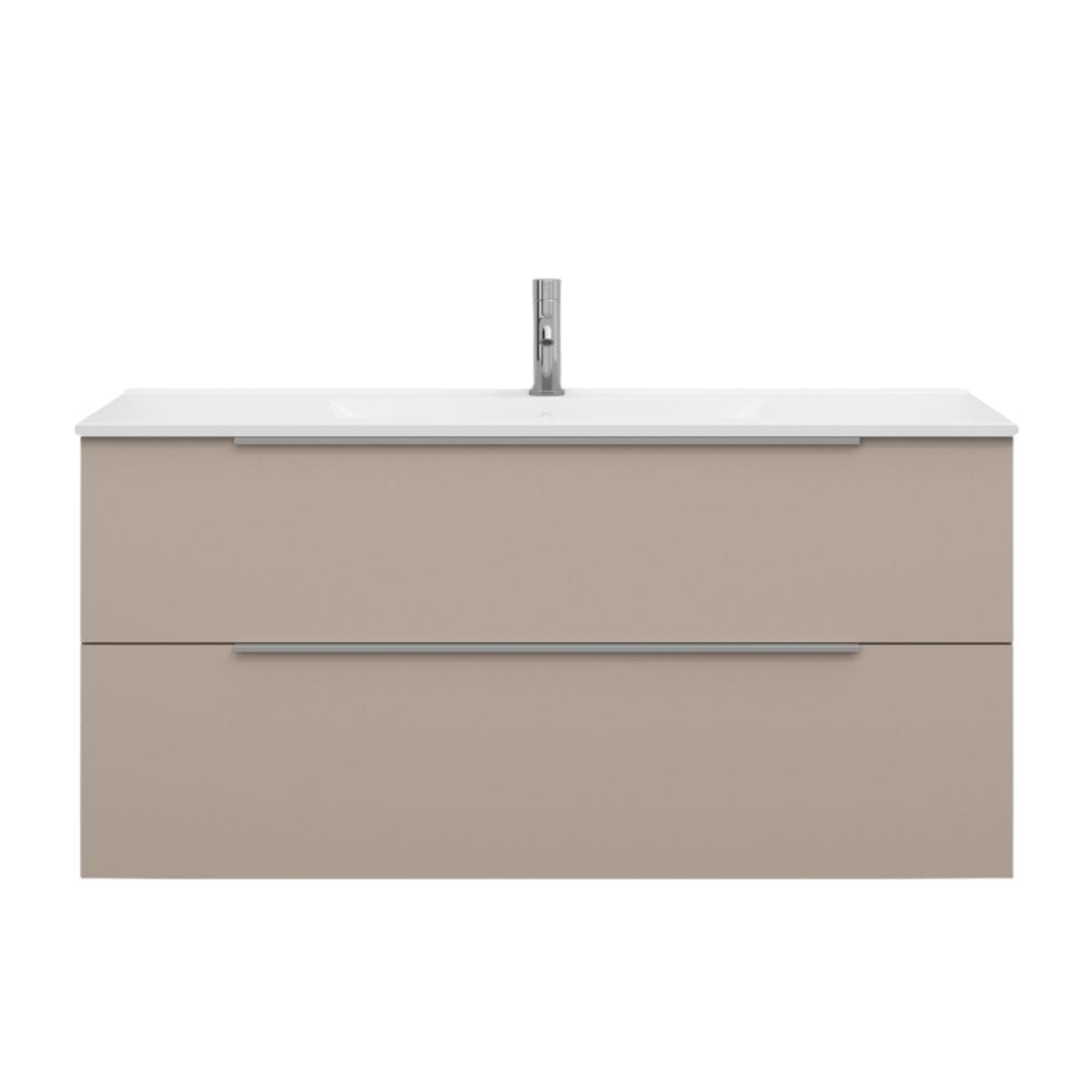 Svedbergs STILL Servantskap D45 med 2 skuff Gråbeige / 120cm / Integrert håndtak alu Svedbergs Servantskap SV-5120433