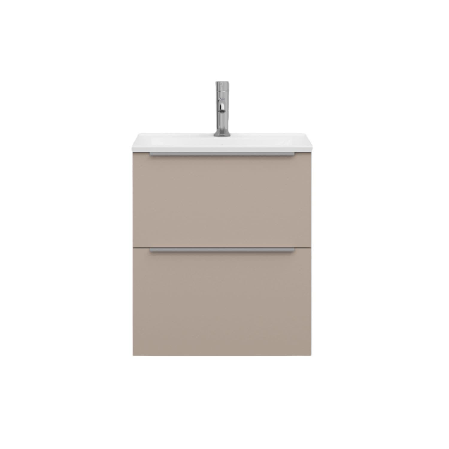 Svedbergs STILLA Slim D35 Servantskap med 2 skuff Gråbeige / 50cm / Integrert håndtak alu Svedbergs Servantskap SV-550333