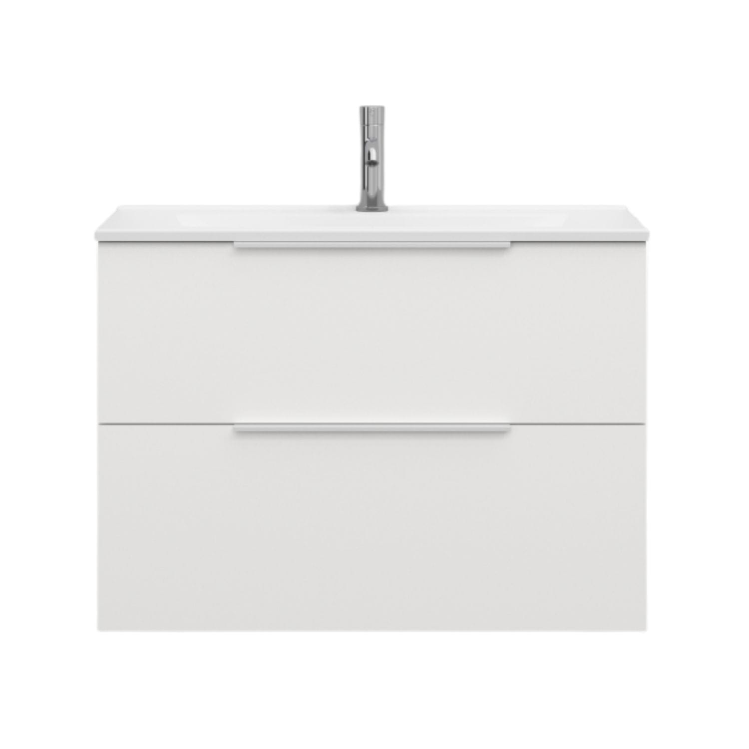 Svedbergs STILLA Slim D35 Servantskap med 2 skuff Hvit / 80cm / Integrert håndtak hvit Svedbergs Servantskap SV-580313