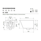 Svedbergs VEGE Rimless vegghengt toalett