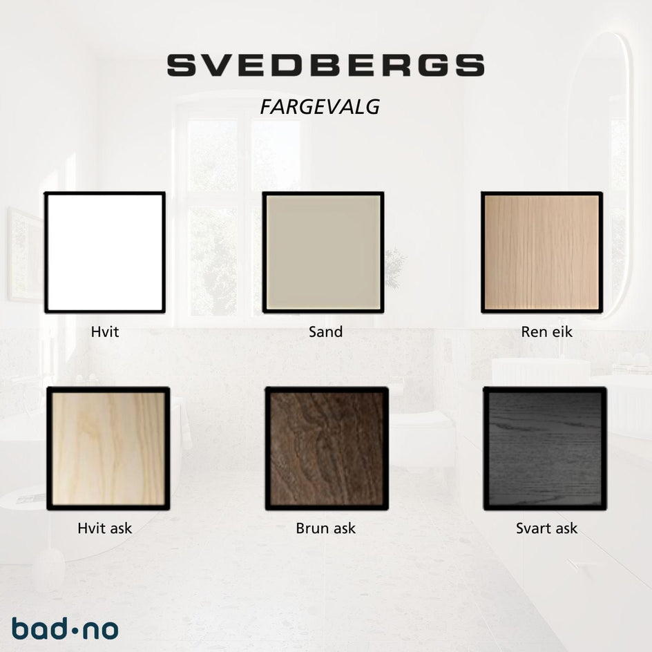 Svedbergs Veggskap Skrog 2 hyller uten dør Svedbergs Sideskap bad