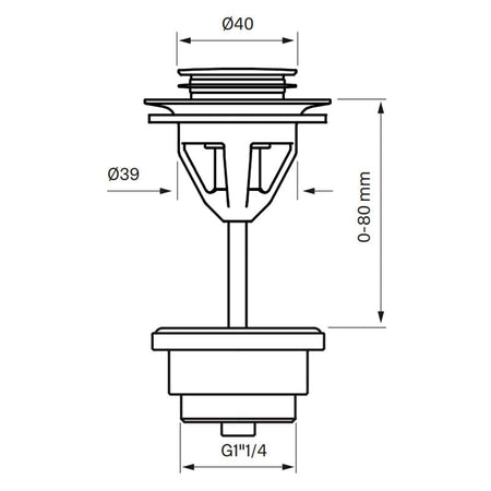 Tapwell 58200 Bunnventil Servant