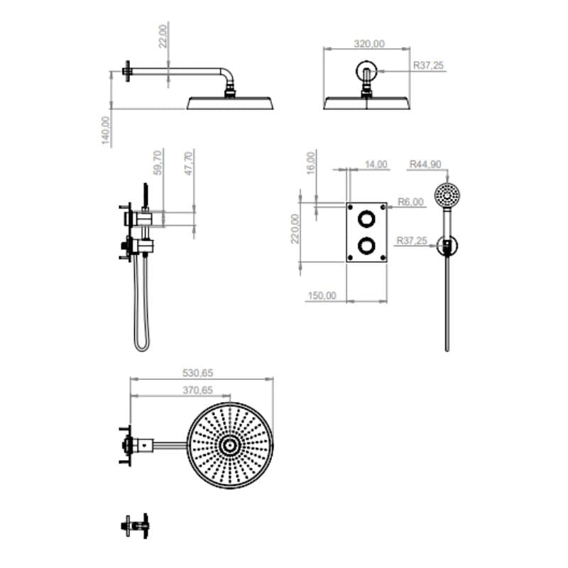 Tapwell 7268 ARM F085 + Z550 Tapwell Dusjsett