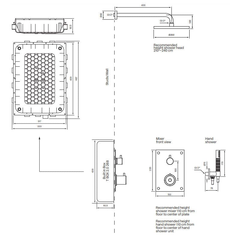 Tapwell 7268 CR F085 + Z079 Tapwell Blandebatteri innbygging