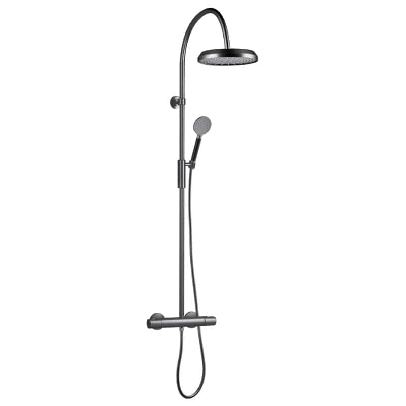 Tapwell ARM5300-150 Takdusj Brushed black chrome Bad.no TA-9426690