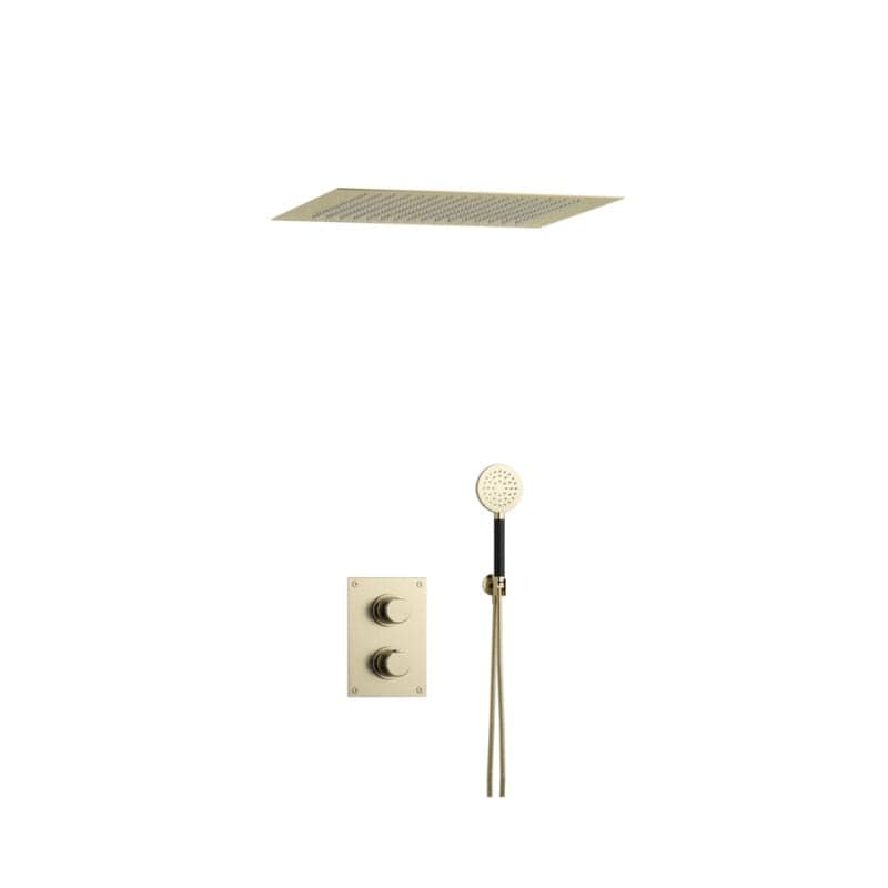 Tapwell ARM7268 Takduj Innbygging - Innebygd firkantet Honey gold / 500x500mm Tapwell Dusjsett TA-9428097