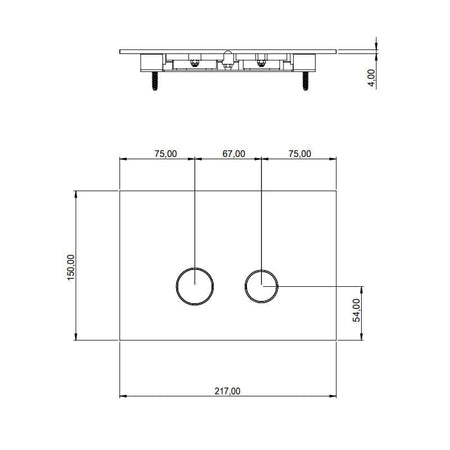 Tapwell DUO112 TECE betjeningsplate