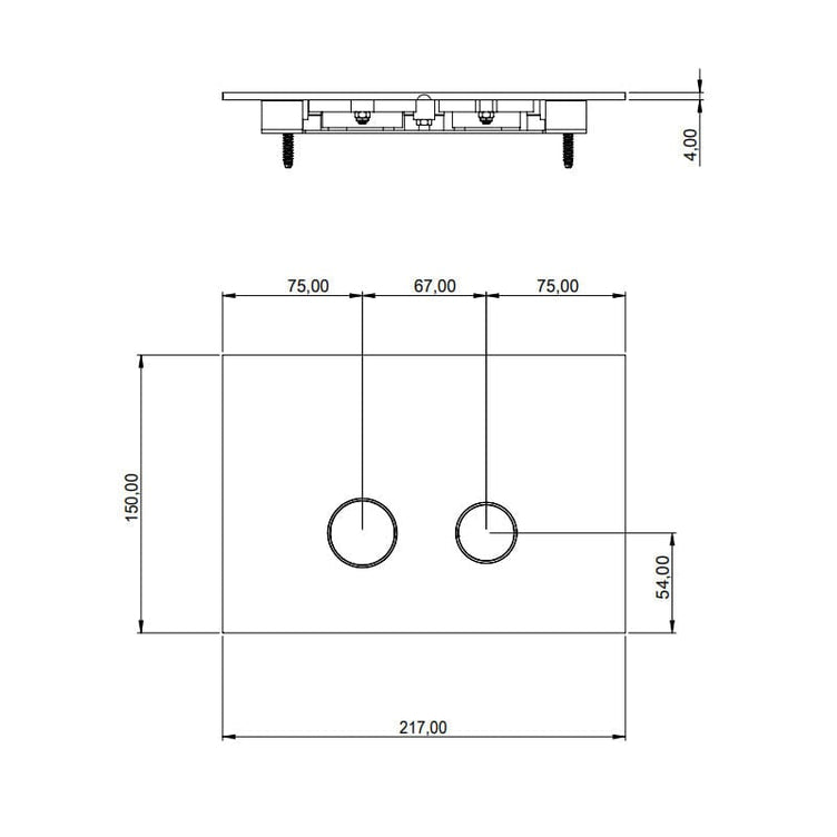 Tapwell DUO112 TECE betjeningsplate
