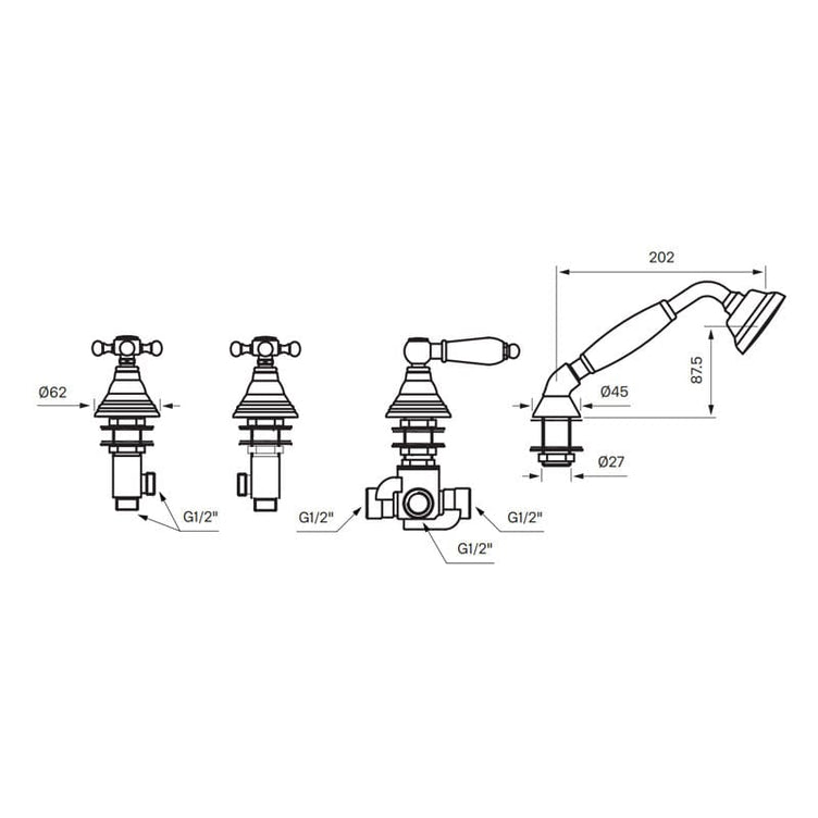 Tapwell FBLV041 Karkantbatteri 4-hulls