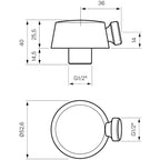 Tapwell XACC130 Vegguttak for hånddusjslange Krom