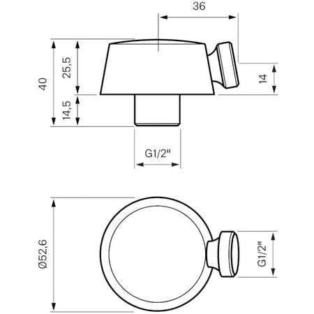 Tapwell XACC130 Vegguttak for hånddusjslange Krom
