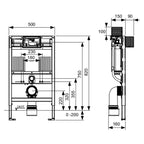 TECEprofil Lav Innbyggingssisterne H82cm