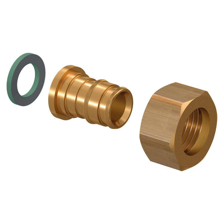 Uponor Q&E DR Rettnippel med Løpemutter