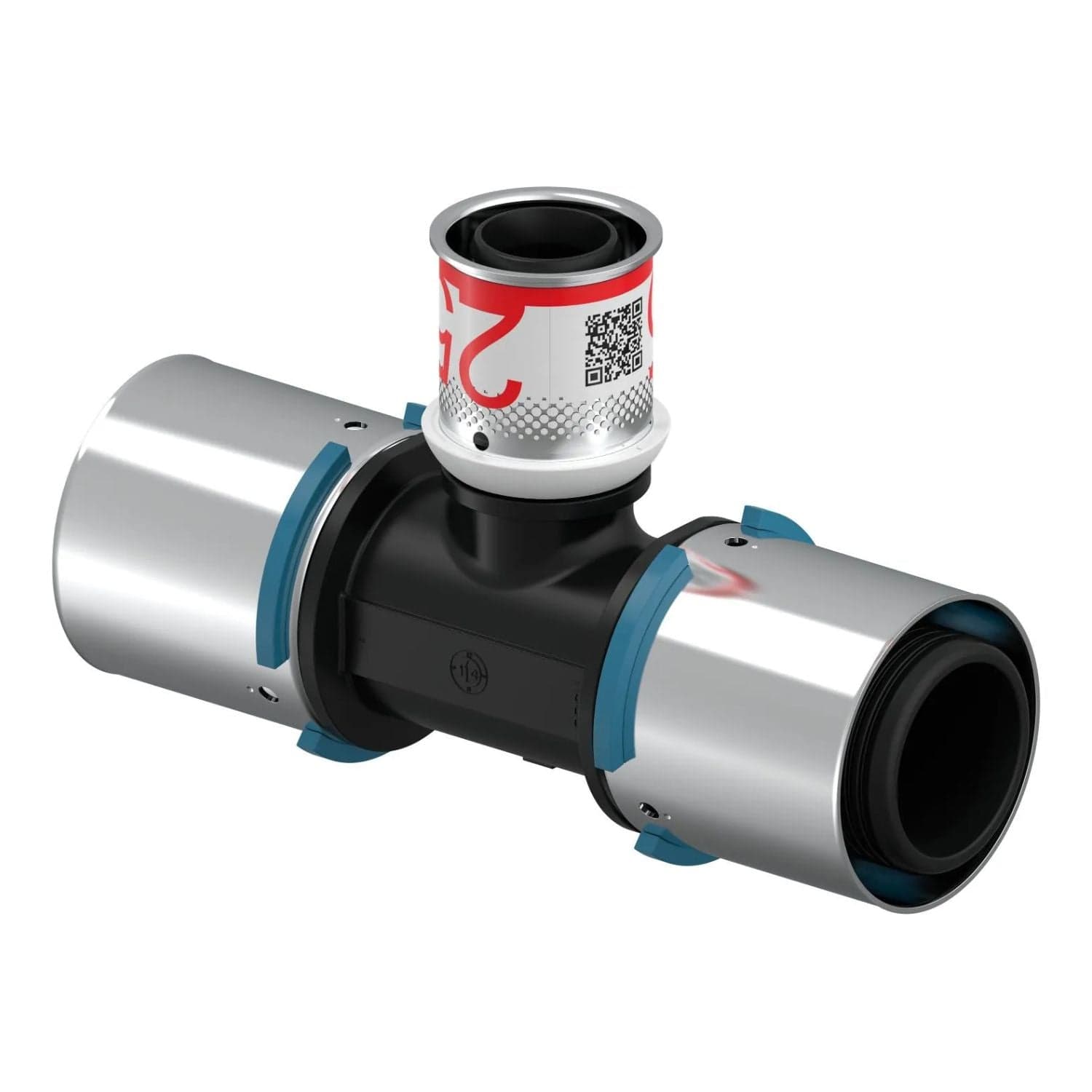 Uponor S-Press PPSU Kompositt T-rør 40-25-40mm Uponor T-rør pressfitting HEI-5114419