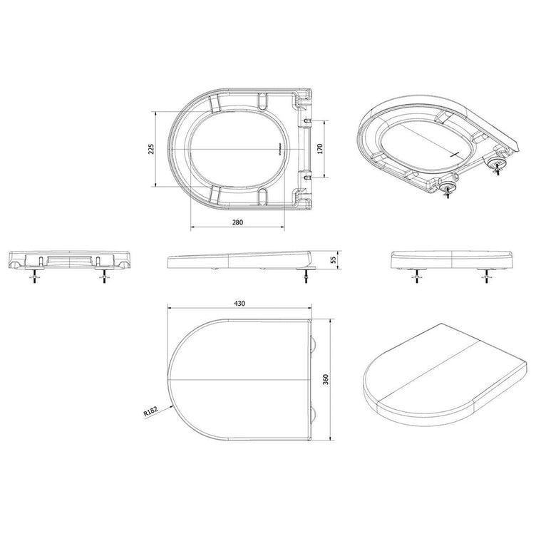 Vikingbad AIDA Kompakt Rimless vegghengt toalett