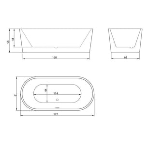Vikingbad Badekar Ellipse 177