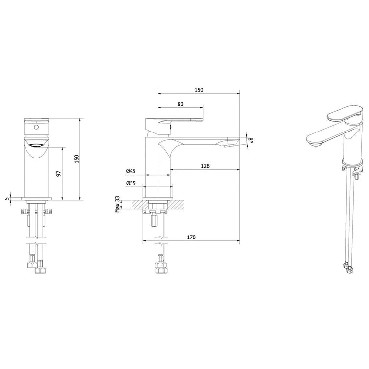 Vikingbad Embla Servantbatteri