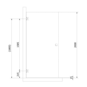 Vikingbad EMIL Dusjhjørne Rett H200cm