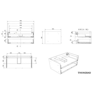 Vikingbad Fay Servantskap med Lang Sideplate
