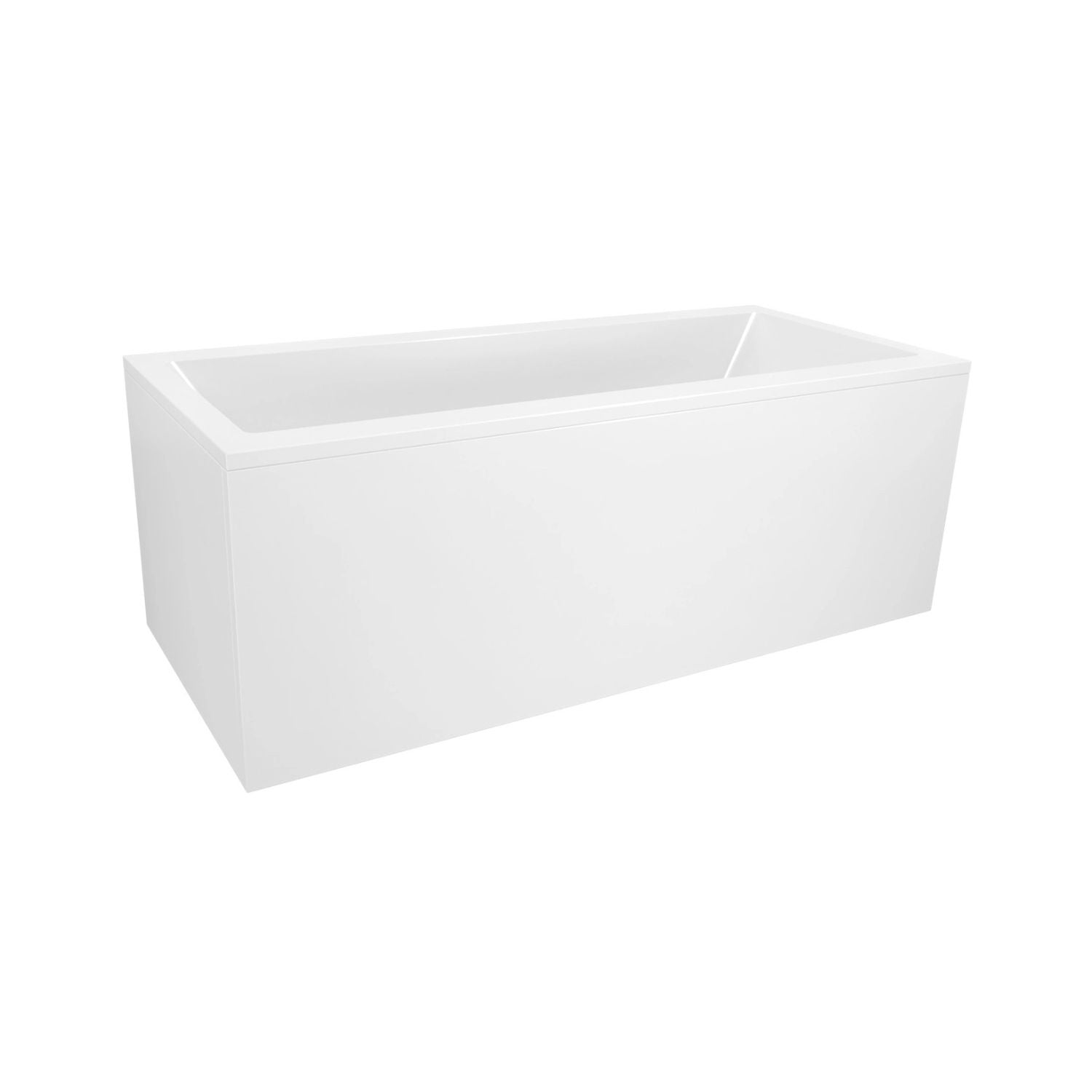 VikingBad Kvadrat Duo Badekar 170-180 Hvit / 170cm / Uten panel VikingBad Firkantet badekar VB-016445