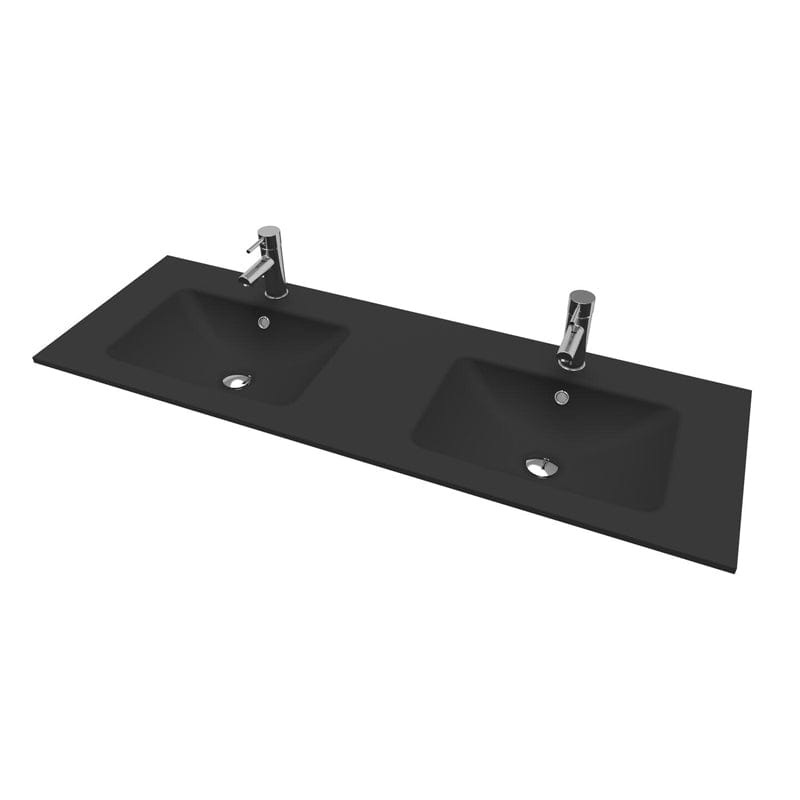 VikingBad LEA D46 Glasservant - møbelservant Svart matt / 140cm dobbel VikingBad Møbelservant VB-017129-02