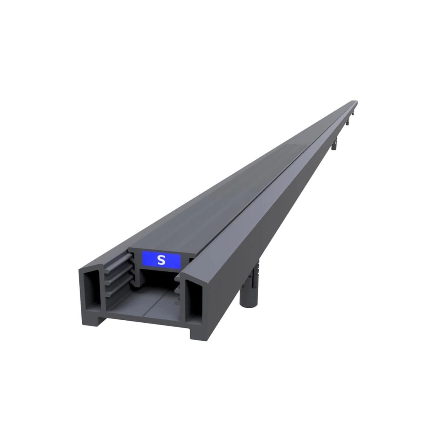 VikingBad  Liam Magnetprofil Fast Vegg  H193cm Svart matt VikingBad Magnetprofil VB-001450