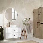 Vikingbad MAYA asymmetrisk speil med lys (backlight)