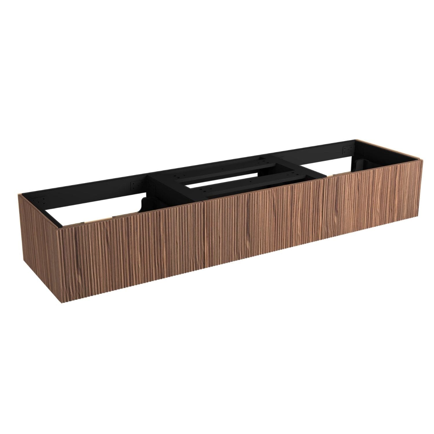 VikingBad MIE Demi Bølge Servantskap 180 (3x60) 2 servant Valnøtt / 180cm dobbel VikingBad Servantskap VB-116946