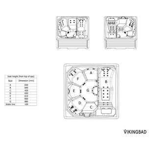Vikingbad MORILD Utendørs massasjebad