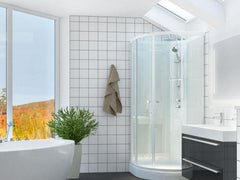 VikingBad Roma pluss Dusjkabinett - Hvit, 100x100cm Hvit / 100x100cm / Hvit VikingBad Dusjkabinett VB-108880
