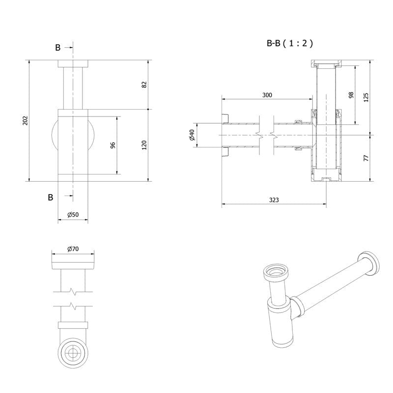 VikingBad Vannlås servant universal 32mm G1 1/4 VikingBad Vannlås VB-012248-01