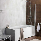 Alterna Mimas Badekarvegg XL 80 Krom