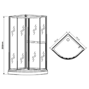 Alterna Primeo Buet Dusjkabinett 90x90