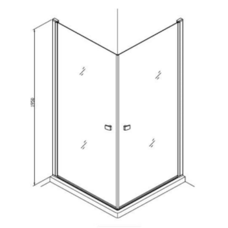 Alterna Pyxis Dusjdør Rett 70-100cm