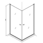 Alterna Pyxis Dusjdør Rett 70-100cm