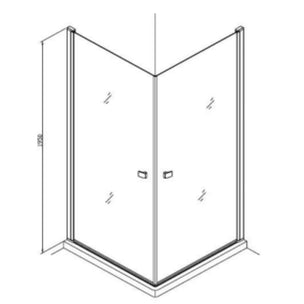 Alterna Pyxis Dusjdør Rett 70-100cm