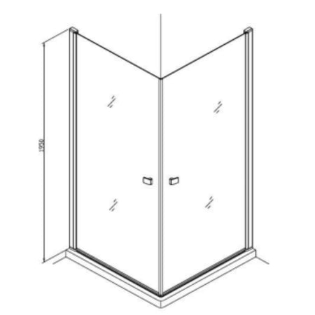 Alterna Pyxis Dusjdør Rett 70-100cm