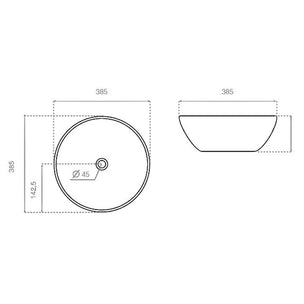 Bathco Lys Bolleservant Ø40cm - porselen