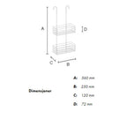 Beslagsboden dusjkurv i 2 plan for dusjblandebatteri 1215