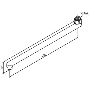 Damixa 390mm Svingtut