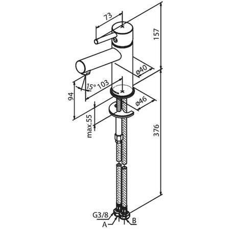 Damixa Merkur Mini Servantbatteri